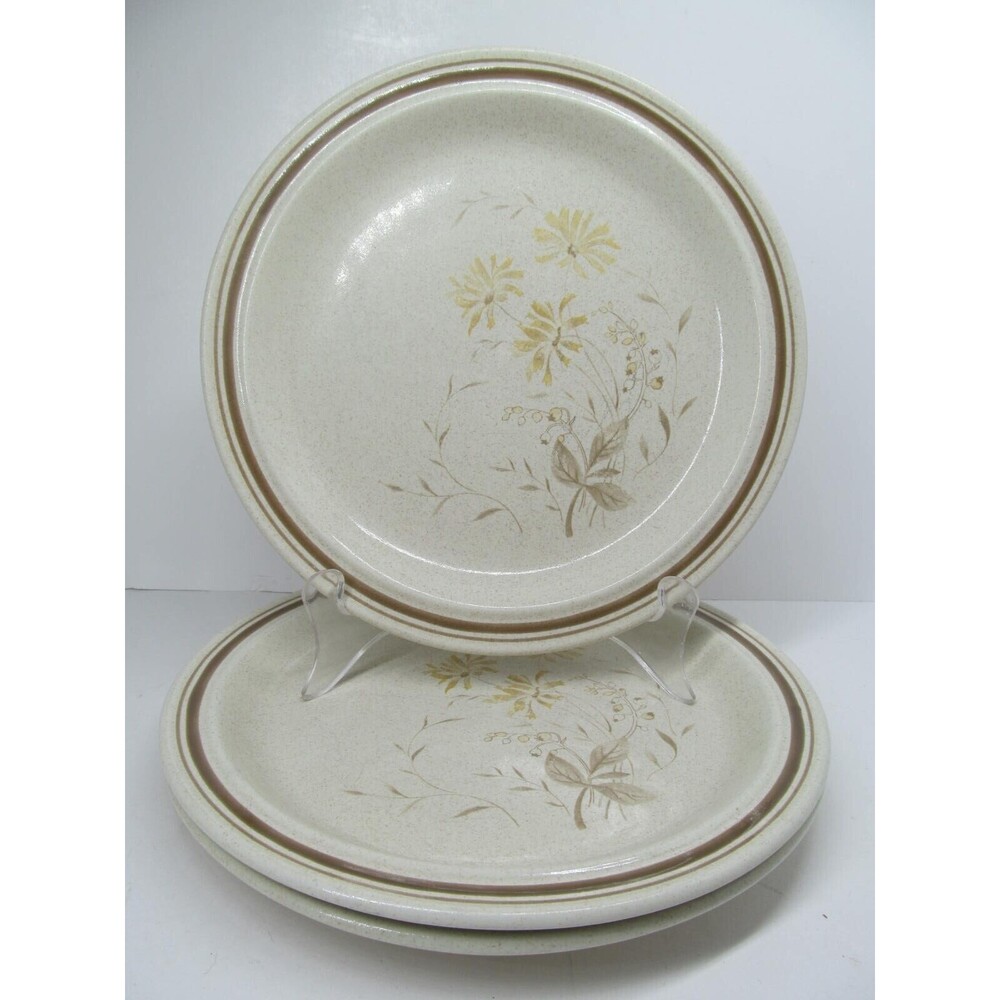 Royal Doulton Sandsprite  Set Of 3 Floral 8 1/2" Salad Plates GUC  England